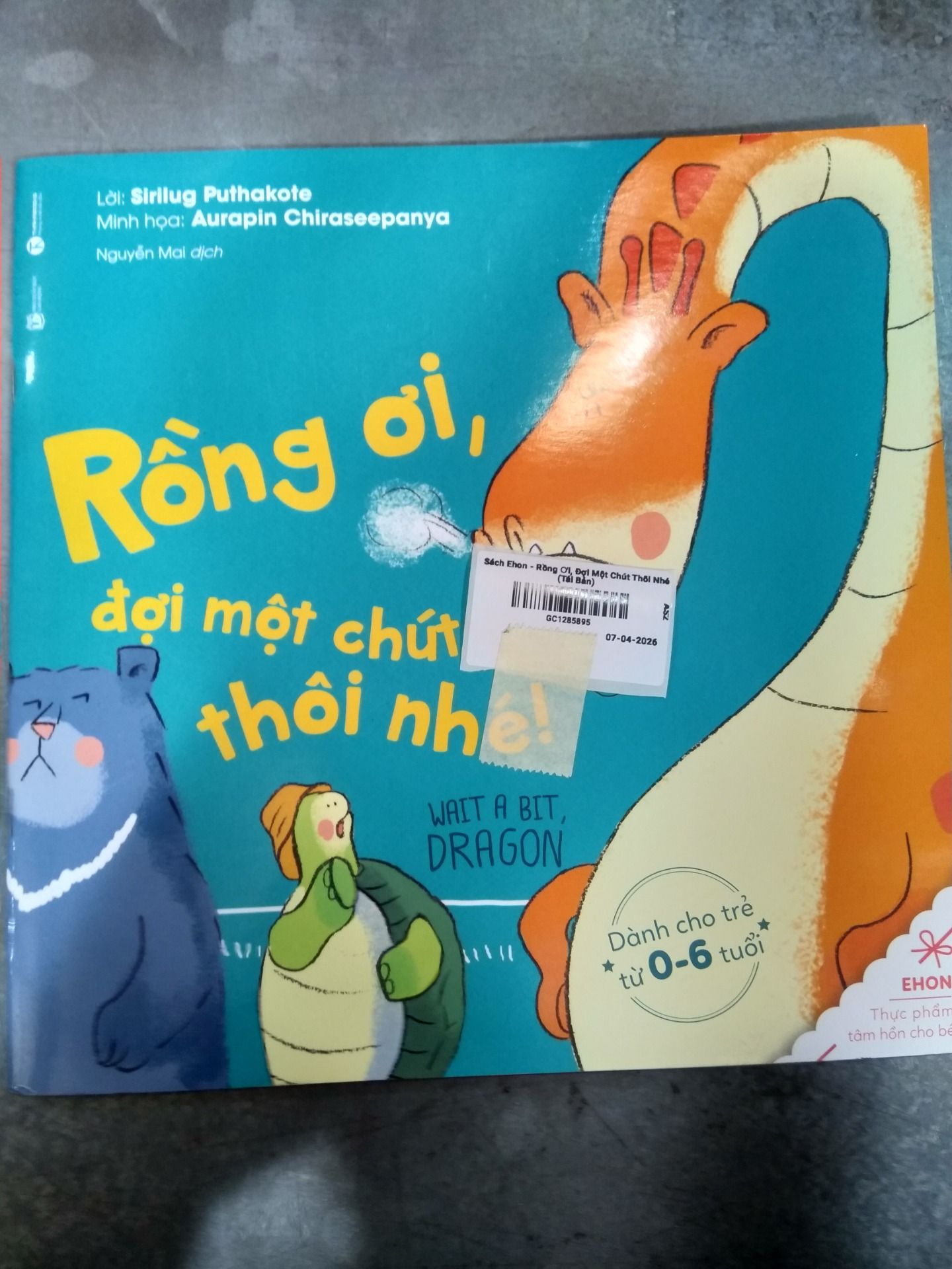 Sách Ehon - Rồng Ơi, Đợi Một Chút Thôi Nhé (Tái Bản)
