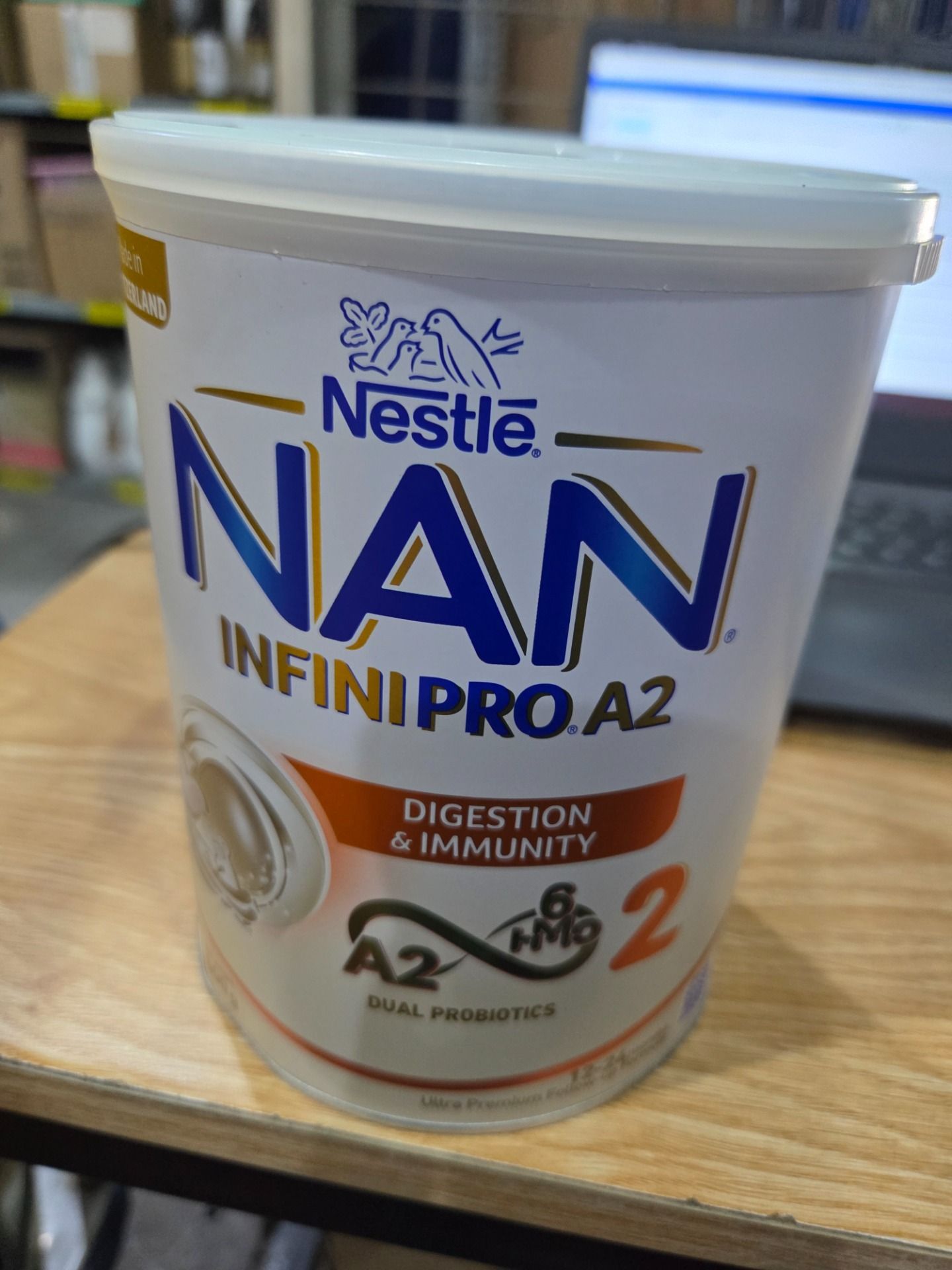 Sữa bột NAN INFINIPRO A2 2 với công thức đầu tiên chứa đạm A2, 6HMO & Lợi khuẩn kép nhập khẩu Thụy Sĩ - Hộp 800g (12 - 24 tháng)