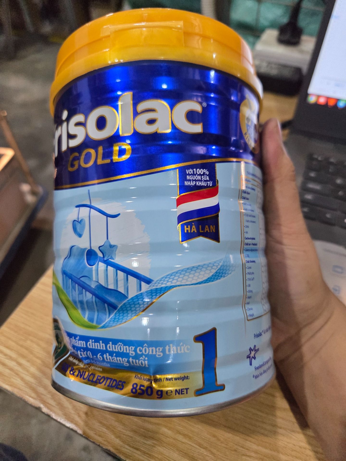 Sữa Bột Frisolac Gold 1 850g Dành Cho Trẻ Từ 0 - 6 Tháng Tuổi