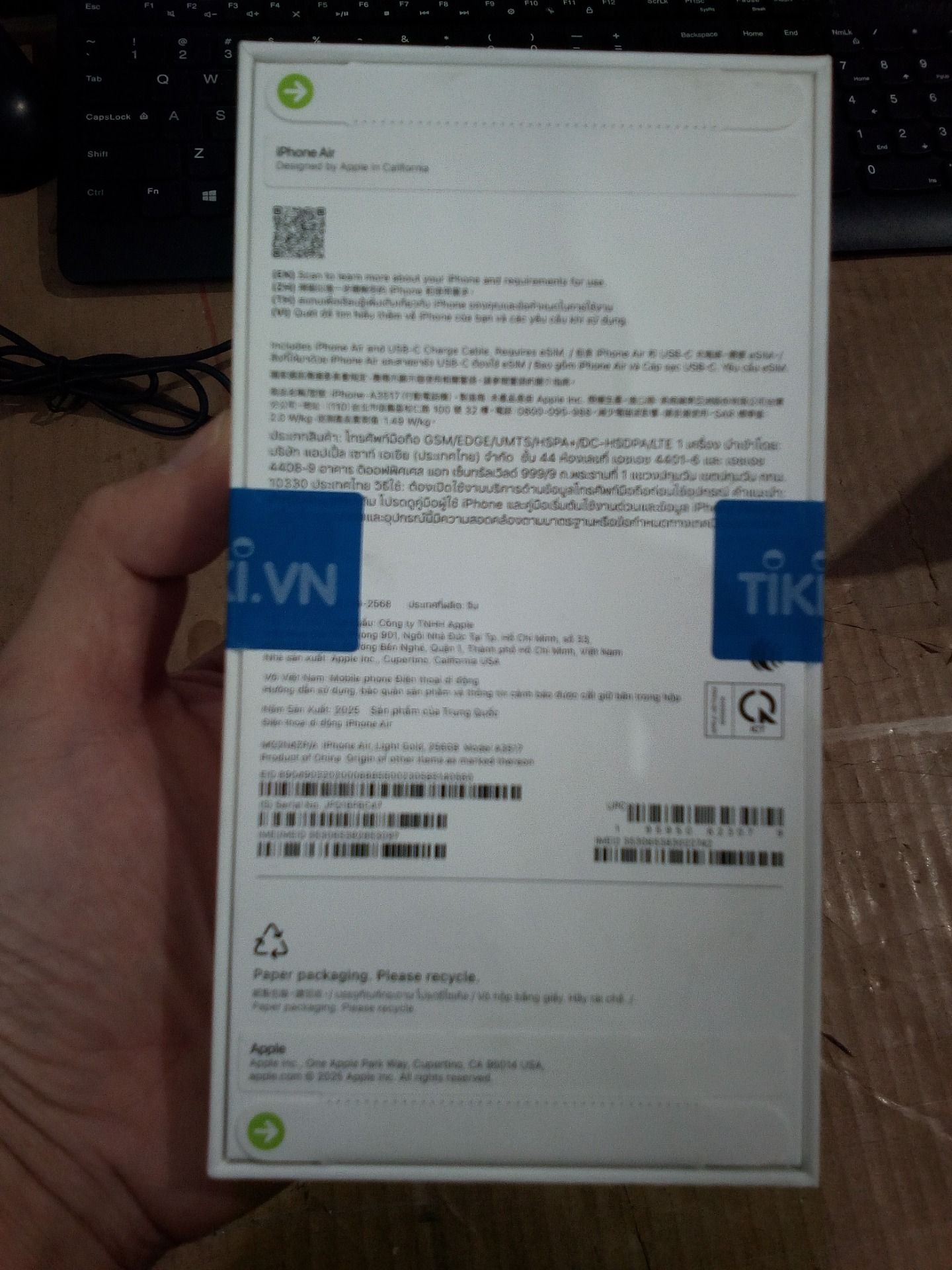 Apple iPhone Air - Vàng nhạt - 256GB