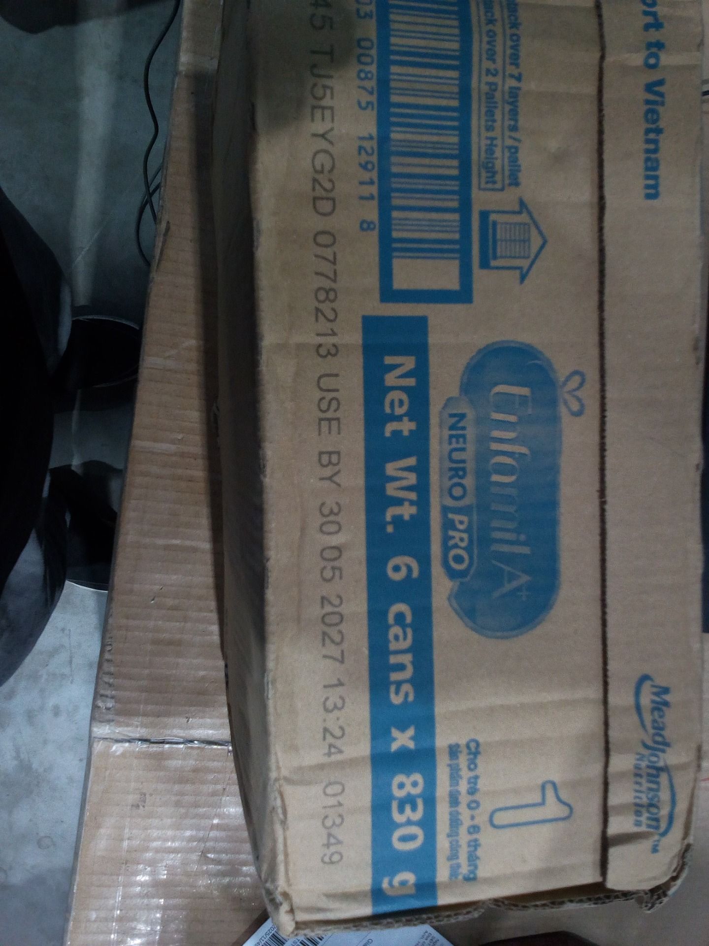 Bộ 6 lon sữa bột Enfamil A+ Neuropro 1 830g với DHA giúp phát triển não bộ cho trẻ từ 0-6 tháng tuổi