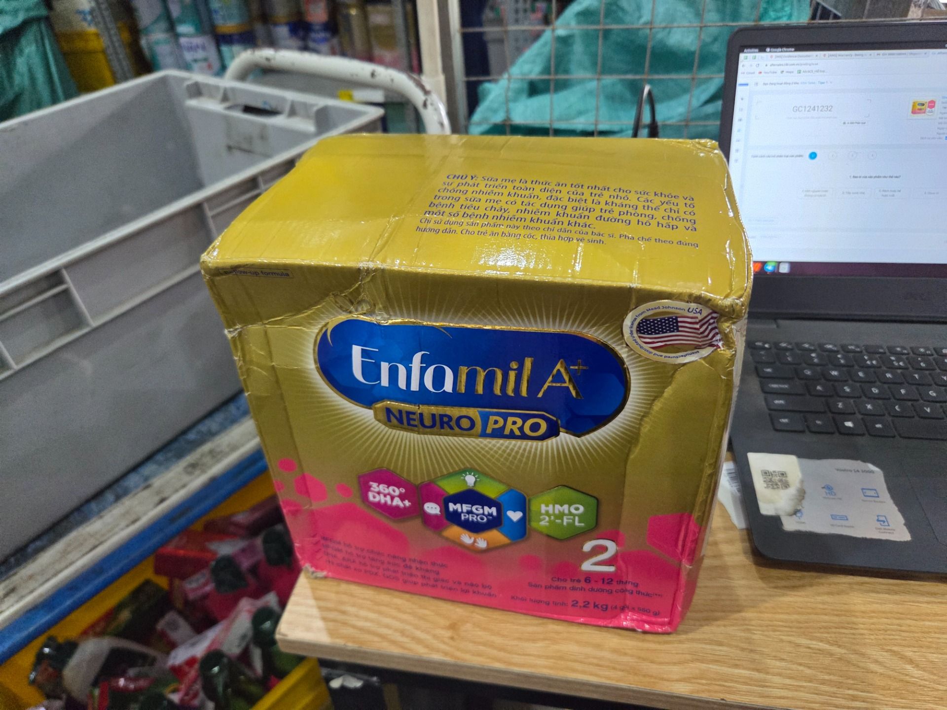 Sữa bột Enfamil A+ Neuropro 2 2.2kg với DHA giúp phát triển não bộ cho trẻ từ 6 –12 tháng tuổi