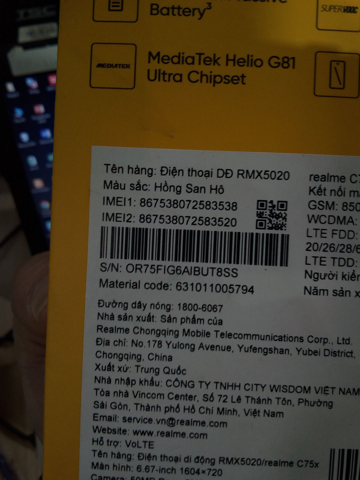 Điện thoại Realme C75X (8GB/256GB) - Hàng Chính Hãng - Hồng San Hô