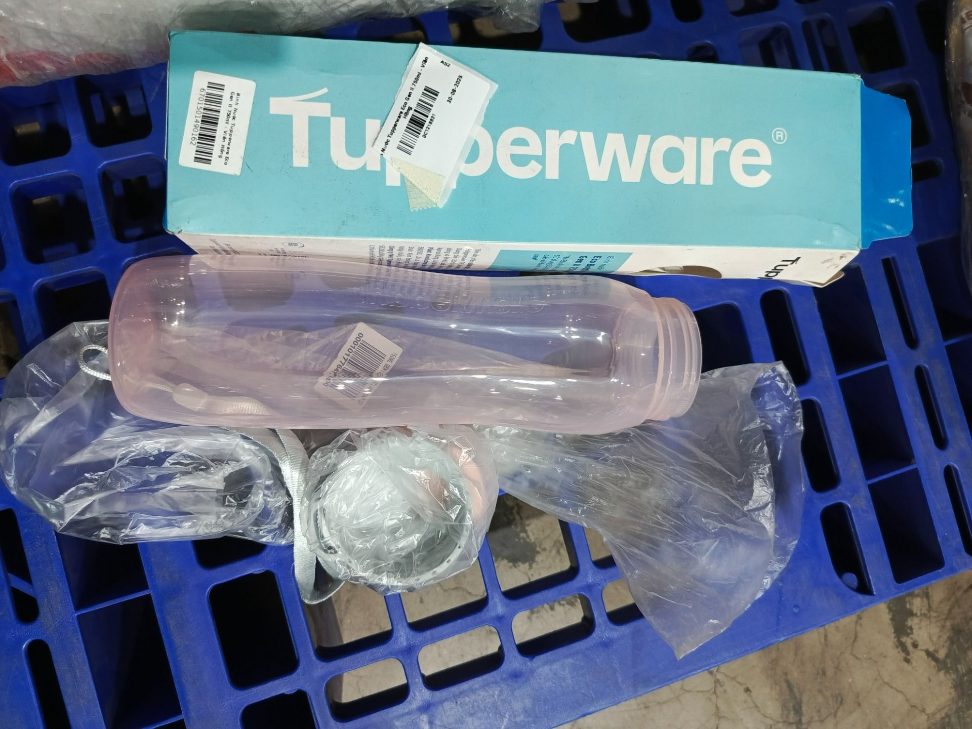 Bình Nước Tupperware Eco Gen II 750ml - Viền Hồng
