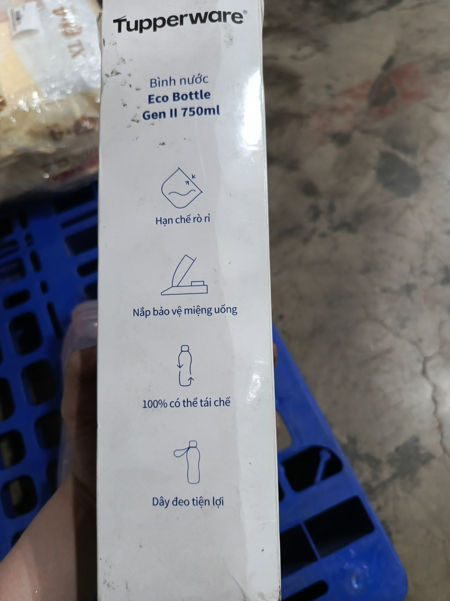 Bình Nước Tupperware Eco Gen II 750ml - Viền Hồng