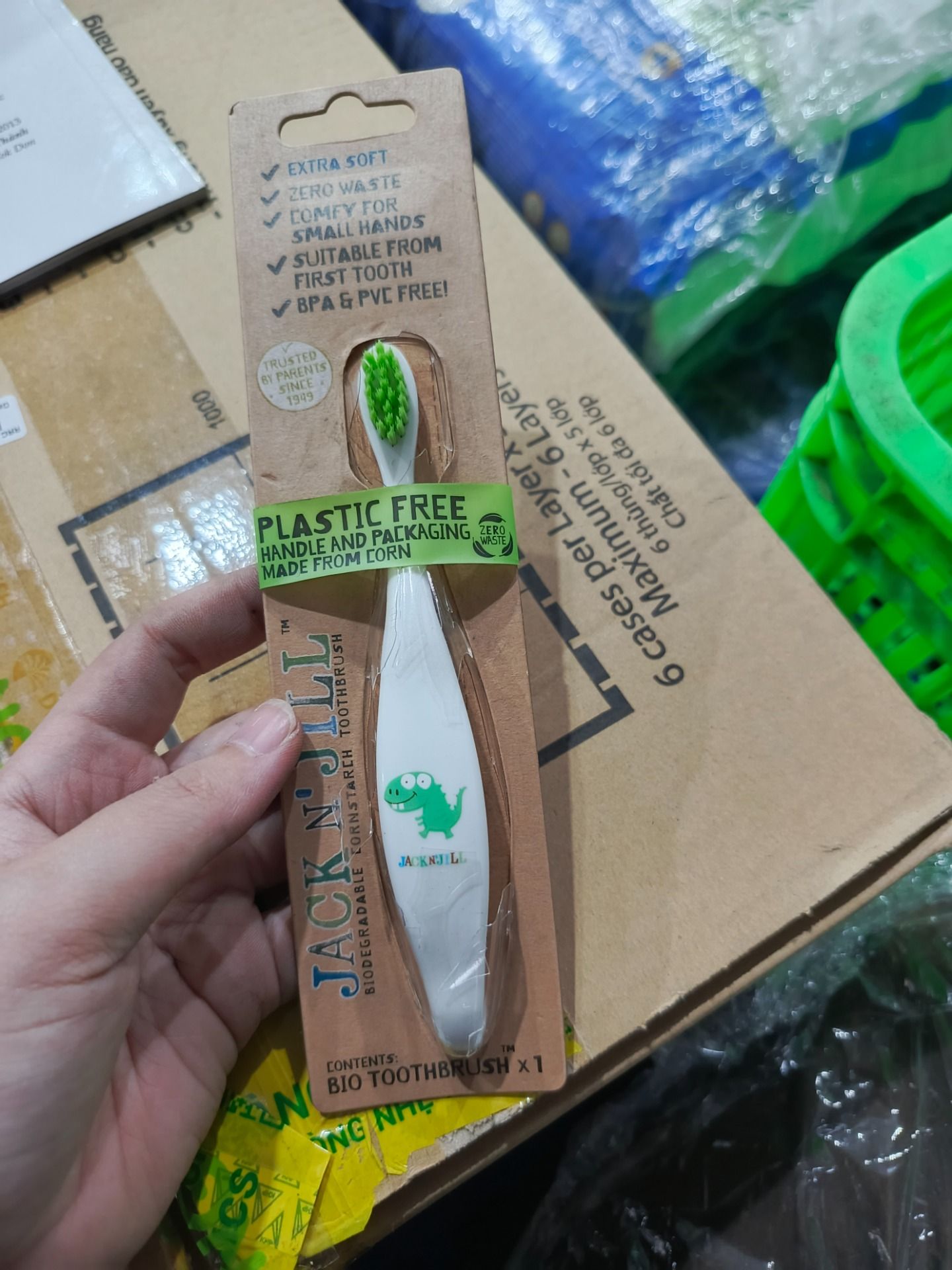 Bàn chải đánh răng cho bé Jack N' Jill - Hình Dino (Từ 1 tuổi)